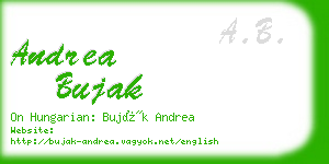 andrea bujak business card